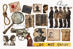 Vintage True Crime Detective Clipart | True Crime PNG Product Image 6