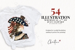 Whimsical 4th Of July Clipart Bundle - 54 Patriotic Elements Product Image 2