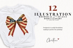 Whimsical 4th Of July Bows Clipart Bundle | 4th Of July PNG Product Image 2