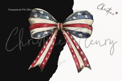 Whimsical 4th Of July Bows Clipart Bundle | 4th Of July PNG Product Image 3