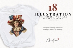 Whimsical 4th Of July People Clipart Bundle | 4th Of July PN Product Image 2