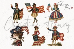 Whimsical 4th Of July People Clipart Bundle | 4th Of July PN Product Image 4