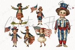 Whimsical 4th Of July People Clipart Bundle | 4th Of July PN Product Image 6