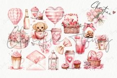 Huge Blush Pink Valentine Clipart Bundle | Valentine PNG Product Image 7