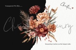 Watercolor Boho Floral Bouquets Product Image 3