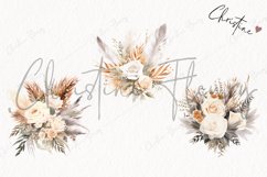 Watercolor Boho Bouquets Clipart | Watercolor Flower PNG Product Image 3