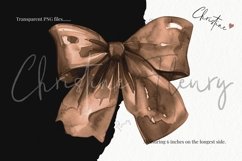 Watercolor Brown Coquette Bows Clipart Product Image 3