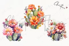 Watercolor Cactus Flowers Clipart | Watercolor Desert PNG Product Image 3