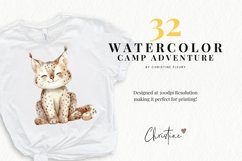 Watercolor Camp Adventure Clipart | Camping PNG Product Image 2