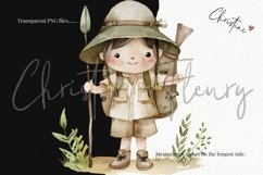 Watercolor Camp Adventure Clipart | Camping PNG Product Image 3