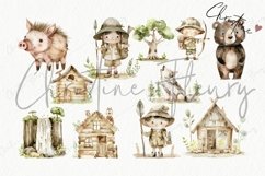 Watercolor Camp Adventure Clipart | Camping PNG Product Image 5
