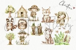 Watercolor Camp Adventure Clipart | Camping PNG Product Image 6