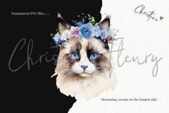 Watercolor Cat Breeds with Flower Crowns - Part 3 Product Image 3