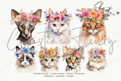 Watercolor Cat Breeds with Flower Crowns - Part 3 Product Image 4