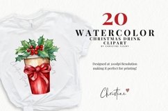 Watercolor Christmas Drinks Clipart Product Image 2