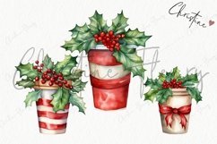 Watercolor Christmas Drinks Clipart Product Image 6