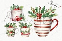 Watercolor Christmas Drinks Clipart Product Image 8