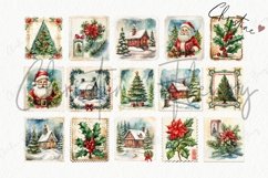 Watercolor Christmas Square Stamps Clipart Product Image 4