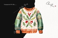 Watercolor Christmas Sweaters Clipart | Watercolor Christmas Product Image 2