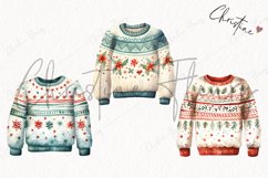 Watercolor Christmas Sweaters Clipart | Watercolor Christmas Product Image 3