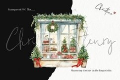 Watercolor Christmas Windows Clipart Product Image 3