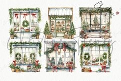 Watercolor Christmas Windows Clipart Product Image 5