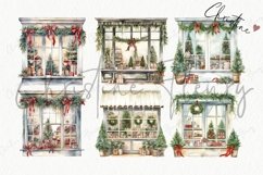 Watercolor Christmas Windows Clipart Product Image 6