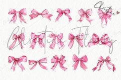 Watercolor Pink Coquette Bow Clipart | Coquette PNG Product Image 4