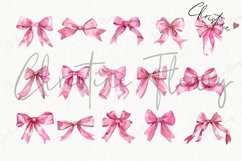 Watercolor Pink Coquette Bow Clipart | Coquette PNG Product Image 4