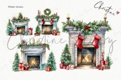 Huge Watercolor Cozy Christmas Bundle | Christmas PNG Product Image 10