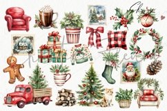 Huge Watercolor Cozy Christmas Bundle | Christmas PNG Product Image 5