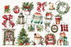 Huge Watercolor Cozy Christmas Bundle | Christmas PNG Product Image 7
