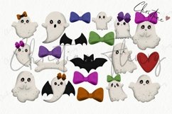 Watercolor Cute Ghosts Clipart | Halloween PNG Product Image 5