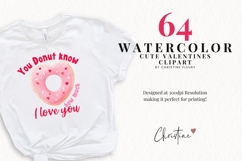 Cute Valentines Clipart Bundle - 64 Elements Product Image 2