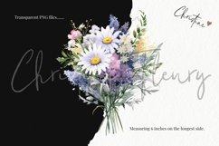 Watercolor Ditsy Floral Bouquet Clipart Product Image 3
