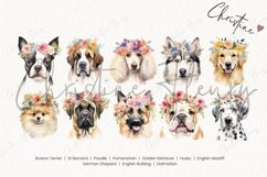 Watercolor Dog Breeds with Flower Crowns - Part 1 Product Image 4