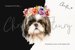 Watercolor Dog Breeds with Flower Crowns - Part 3 Product Image 3