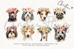 Watercolor Dog Breeds with Flower Crowns - Part 3 Product Image 4