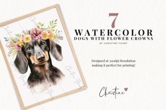 Watercolor Dog Breeds with Flower Crowns - Part 4 Product Image 2
