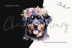 Watercolor Dog Breeds with Flower Crowns - Part 4 Product Image 3
