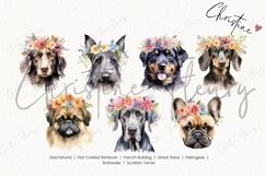 Watercolor Dog Breeds with Flower Crowns - Part 4 Product Image 4