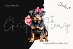 Watercolor Valentine Dogs Of Love Clipart | Valentine PNG Product Image 3