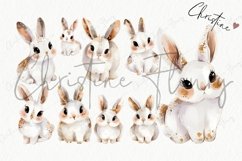 Watercolor Dreamy Bunny Clipart Product Image 4