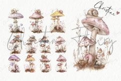 Dreamy Mushrooms &amp; Snails Clipart Product Image 5