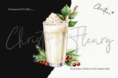 Watercolor Eggnog Clipart | Christmas Clipart Product Image 3