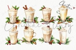 Watercolor Eggnog Clipart | Christmas Clipart Product Image 4