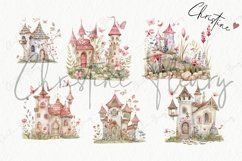 Watercolor Fairy Garden Houses Clipart | Fairy PNG Product Image 5