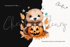 Watercolor Halloween Baby Animals Clipart Product Image 3