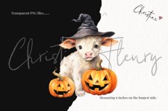 Watercolor Halloween Cows Clipart Product Image 3