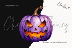 Watercolor Jack O Lantern Clipart Product Image 3